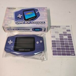 美品★ ゲームボーイアドバンス バイオレット 任天堂 箱説明書付属 Nintendo GAMEBOY ADVANCE