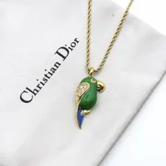 2180　希少✨　Dior　ネックレス　バードモチーフ　CD ロゴ　希少　刻印