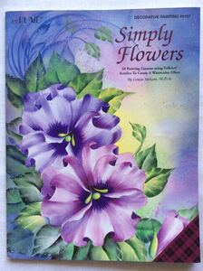 手芸図案 ■ARTBOOK_FLEAMA■ B2-070 ★ 送料無料 トールペイント デザインブック Simply Flowers ルイーズ・ジャクソン 10 Lessons