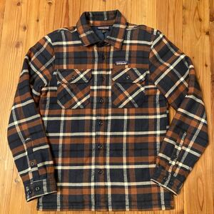 超美品! パタゴニア patagonia インサレーテッド フィヨルド フランネル ジャケット 茶系 S Insulated Fjord Flannel Jacket 長袖シャツ