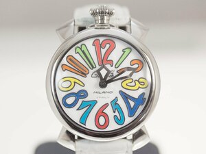 【GaGa MILANO】ガガミラノ「マヌアーレ 40mm」5020.1 クォーツ ユニセックス 腕時計【中古品】