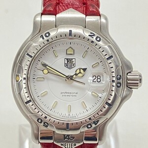 G080-U36-1030◎ TAG HEUER タグホイヤー レディース腕時計 professional 200M WH1311-K0 デイト 回転ベゼル クォーツ ベゼル動作OK