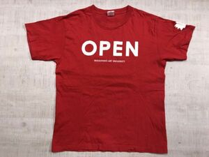 プリントスター Printstar製 武蔵野美術大学 オープンキャンパス 2009 ムサビ カレッジ 半袖Tシャツ メンズ コットン100% M 赤