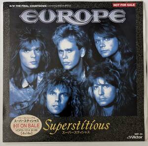 【PROMO プロモ 非売品 EP】ヨーロッパ EUROPE / SUPERSTITIOUS スーパースティシャス/ファイナル・カウントダウン
