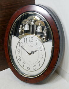 ▲(R606-H128) 動作品 Small World スモールワールド 4MH690 RHYTHM QUARTZ クォーツ MELODY CHIME 壁掛け時計 リズム時計 からくり時計