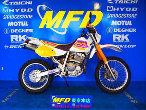 【MFD東京店】DR250R　ウェットサンプ、メッキシリンダー採用!!強制開閉フラットバルブキャブ標準装備！　チェーンスプロケ新品交換済み!!