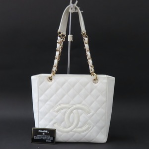 92175★1円スタート★CHANEL シャネル 外極美品 PSTトート ココマーク チェーンショルダーバッグ マトラッセ ヴィンテージ キャビアスキン