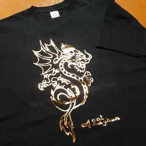 ワット メイヘム wat mayhem 舞台 2 cheat 3 Tシャツ ブラック ゴールド 箔 プリント ドラゴン柄 Lサイズ 未着用品 WMO 山内圭哉 福田転球 