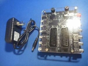 RGB・SCART画面位置調整機能、簡易分配も　おまけACアダプタ付き RGB21PIN JAMMA RGBゲーム機、基板等に・縦・横画面２画面に