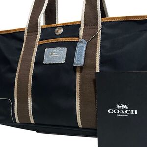 1円～【入手困難品】定価12万円 コーチ COACH トートバッグ ビジネスバッグ ブリーフケース 2way レザー メンズ レディース ブラック 黒