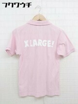 ◇ XLARGE LOS ANGELES エクストララージ 鹿の子 ワンポイント 半袖 ポロシャツ サイズS ピンク メンズ