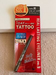 新品 K-パレット リアルラスティング アイライナー 24hWP ワンデイタトゥー 1day tattoo ウォータープルーフ ソフトブラック