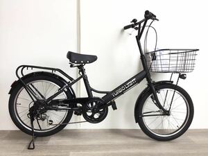 20インチ 6段ギア オートライト 自転車 (1376) ブラック 黒 FA2311047 未使用品■
