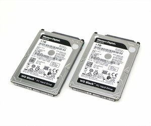 ◇【2本セット】Western Digital WD Black HTS721010A9E630 1TB/2.5インチ/9mm厚/SATA HDD Crystal Disk Infoにて正常動作確認済み