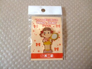 不二家 ペコちゃん 誕生50周年 peko&poko pins ペコちゃん テニス ピンバッジ ピンズ