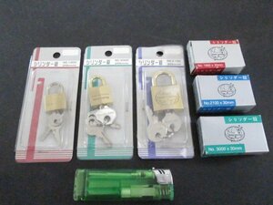 J141■南京錠 / 20mm② 30mm④ // 計6個 // シリンダー錠 CYLINDER PAD-LOCK 鍵 / 未使用