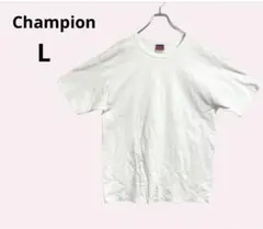 Champion チャンピオン 【L】 半袖 Tシャツ ワンポイント ロゴ 白