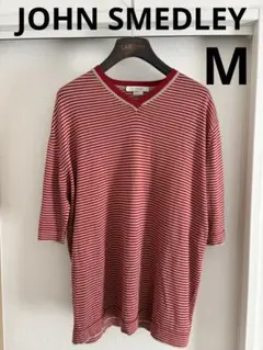 JOHN SMEDLEY ジョンスメドレー コットンニットVネックTシャツ