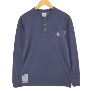 古着 カーハート Carhartt ヘンリーネック 無地ポケットロングTシャツ ロンT メンズM相当 /eaa465739