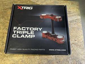 【新品　未使用】XTRIG トリプルクランプ Gabelbrucken Set M12 ハスクバーナ TC250/450 ブラウン トップブリッジ トリプルツリー(S210)