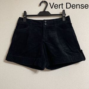 新品 Vert Dense ショートパンツ SS W77 ブラック 黒 未使用 コーディロイ ホットパンツ