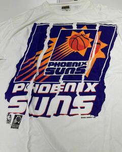 90s PhoenixSuns NBA コピーライト マジックジョンソンTシャツ XL 古着 バスケ半袖Tシャツ 