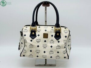 2410605700　◎ エムシーエム MCM ボストンバッグ ハンドバッグ ミニ レザー ゴールド金具 ヴィセトス レディース 中古品 used品 現状品