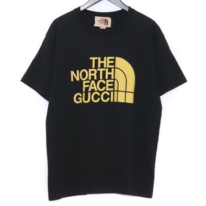 GUCCI × THE NORTH FACE ロゴオーバーサイズTシャツ XSサイズ ブラック 616036-XJDCL グッチ ザノースフェイス Oversize T-Shirt 半袖