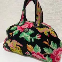 フェイラー　ハンドバッグ　ボストン型　花柄　シュニール織　美品　鞄　上品