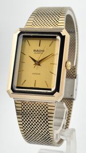 【ラドー　１円～】　「RADO」 　132.9525.3 ダイヤスター　スクエア　腕時計　メンズ　クォーツ　W13269