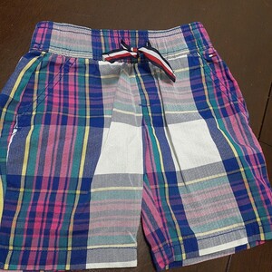 ショートパンツ チェック柄 TOMMY HILFIGER　キッズショートパンツ3T95 100　104 105 短パンズボン　トミーヒルフィガー　マルチカラー