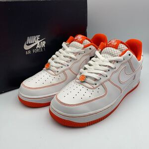 L059B NIKE ナイキ AIR FORCE1 エアフォース1 CT2585-100 メンズ スニーカー US8 26cm ホワイト オレンジ 美品 箱付き