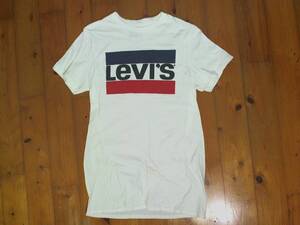 ☆難有・詳細不明★リーバイス★Levi`s☆ゴプリント　コットン半袖Tシャツ S 白　ホワイト 