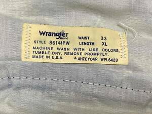 1970年代ビンテージ古着ラングラーDENIMパンツW33ブロークンデニム70sアメリカ製WRANGLERワークパンツ