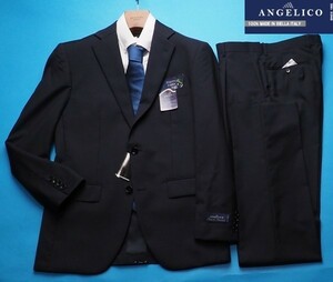 新品訳8万円 大手百貨店扱い 春夏『ANGELICO アンジェリコ イタリア製生地』ウール100% ストライプ スーツBB5濃紺(71) 18S-AG-1-1