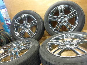 ⑨ AUTECH 日産 純正 オプション RAYS メッキ 15インチ 6J +45 PCD100 4H ダンロップ タイヤ付き 185/55R15 DUNLOP ENASAVE EC204　2024/11