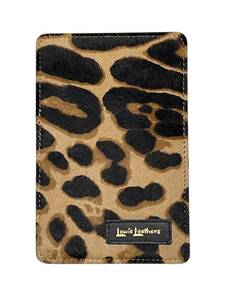 未使用品 Lewis Leathers Card Case Leopard ルイスレザー カードケース レオパード ハラコ