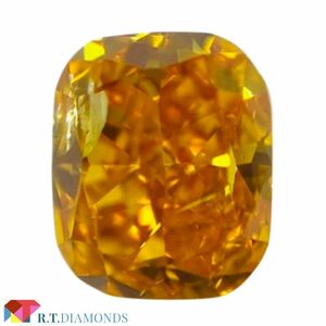 FANCY VIVID ORANGE 0.51ct CU/RT2855/GIA