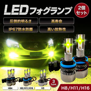 大人気 LED フォグランプ H8 H9 H11 H16 フォグ 爆光 12V 24V グリーンアップル ライム グリーン 緑 レモン イエロー 黄