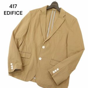 417 EDIFICE エディフィス 通年★ 2B アンコン テーラード ジャケット Sz.M　メンズ ベージュ　C4T02053_3#O