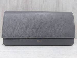 セリーヌ　CELINE W-AT-217 9／長財布 グレー 財布