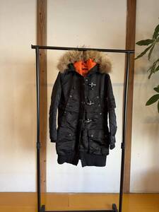 avirex fireman military fur coat BLK L