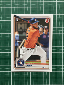 ★TOPPS MLB 2020 BOWMAN #23 ABRAHAM TORO［HOUSTON ASTROS］ベースカード ルーキー RC 20★