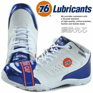 安全靴 メンズ スニーカー メンズ ブランド 鋼鉄先芯 IS規格S級相当 76Lubricants ナナロク 3041 ホワイト/ブルー 25.5cm 新品 /