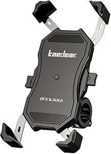 17mm ブラック Kaedear(カエディア) バイク スマホホルダー バイク用スマホホルダー 携帯ホルダー 振動吸収 マ