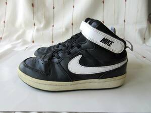 ナイキ NIKE 20cm ハイカットスニーカー シューズ 20.0cm 靴 CD7783-010 黒 白 ブラック COURT BOROUGH MID 2 コートバーロウ