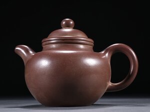 【安】清時代 大亨銘 素紋茶壺 宜興紫砂 常滑 朱泥急須 煎茶道具 茶壷 古美味 古董品 時代物 296