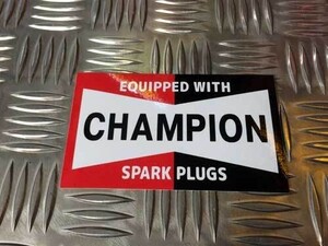 CHAMPION ステッカー スクエア チャンピオン ステッカー STICKER レーシング RACING アメリカ雑貨 アメリカン雑貨