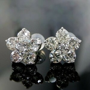 【送料無料】★注文★プラチナ製ダイヤ2.0ｃｔ！大粒スタッドピアス■5148