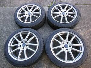 ☆美品 軽量 WEDS LEONIS NAVIA 01 next 8-18 +42 114.3 & BS VRX3 225/45R18 4本セット☆